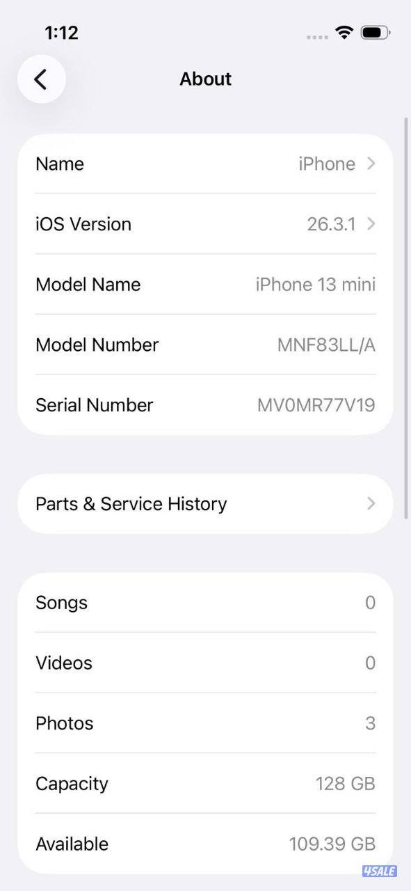 ايفون 13 ميني – 128 جيجا – أخضر بطارية 78% مستعمل كالجديد11