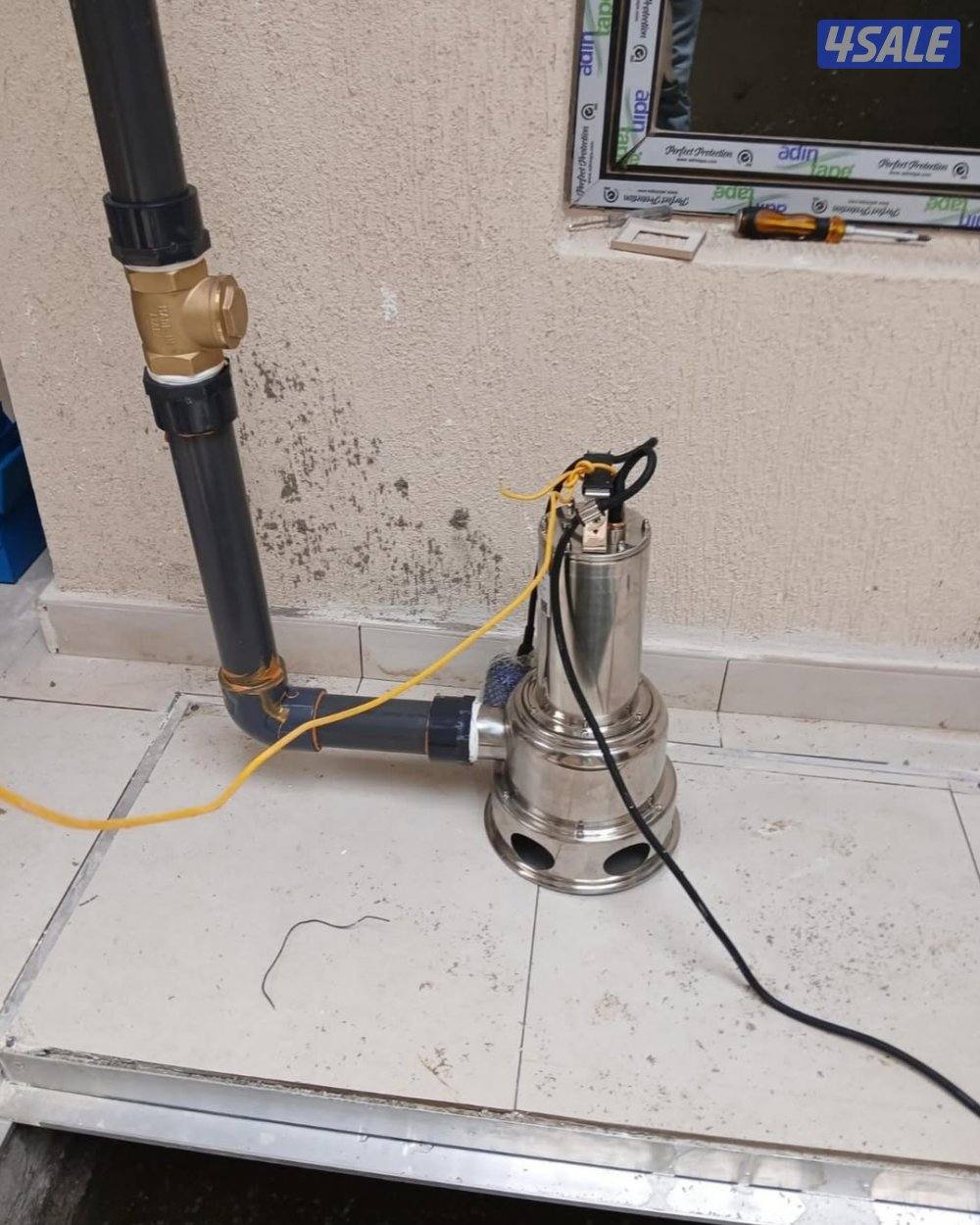 تسليك مجاري#سحب مياه الأمطار#فني صحي تركيب مضخات الجورا3