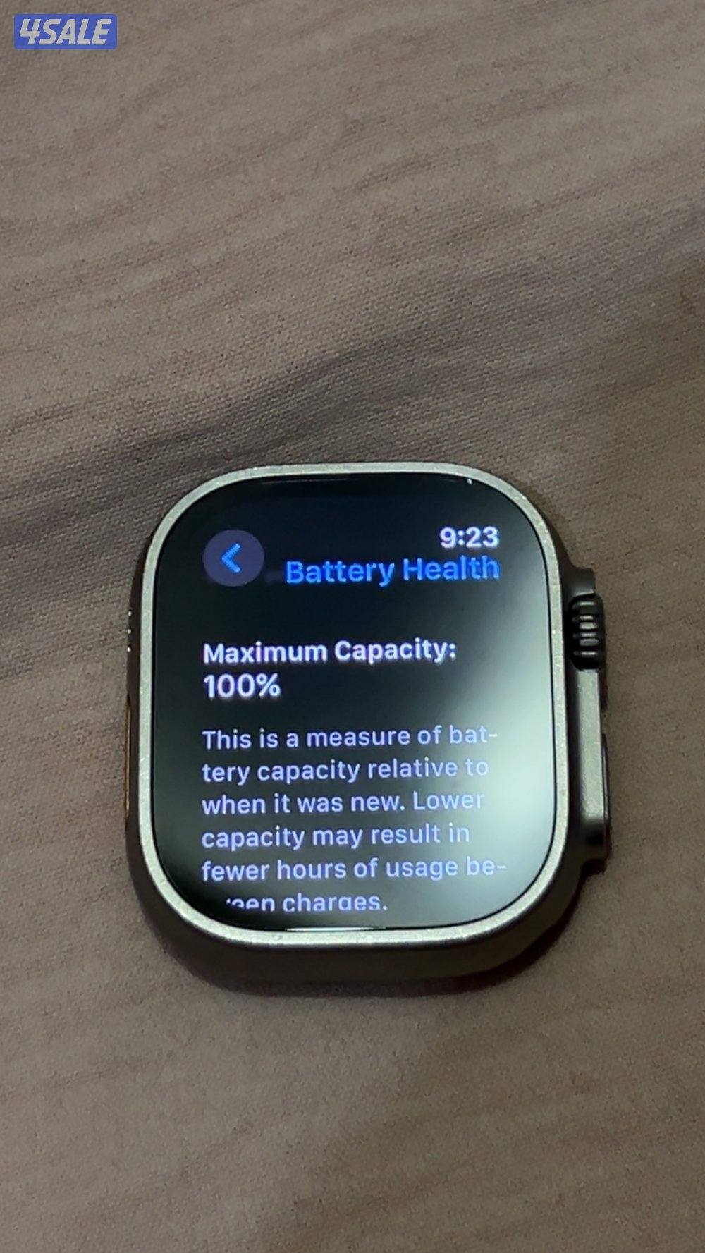 Apple Watch Ultra 1  مع الكرتون نظيفة جدا بطارية 100%0