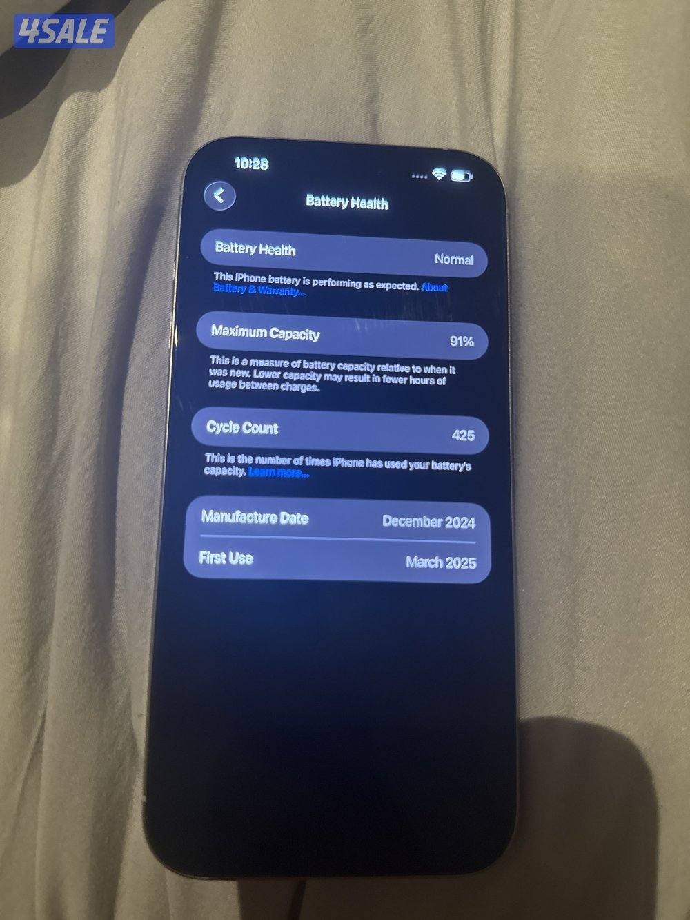 Iphone 16 pro max 256gb سعة البطاريه ٩١  مستعمله حق تصوير فقط1