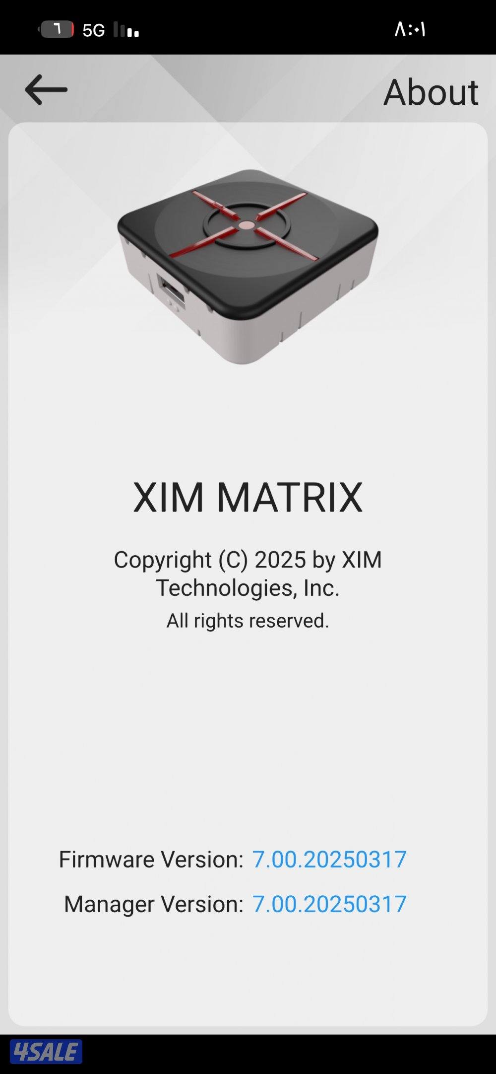 للبيع قطعه Xim matrix0