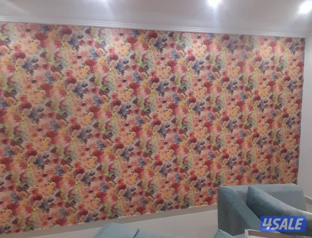 ورق جدران لينن فندقي ديكورات جميع الاصباغ0