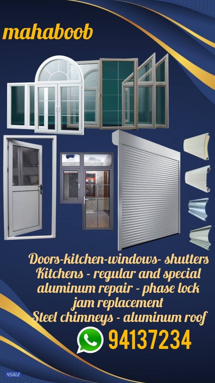 Aluminum rolling shutter and windows doors repair and installed4