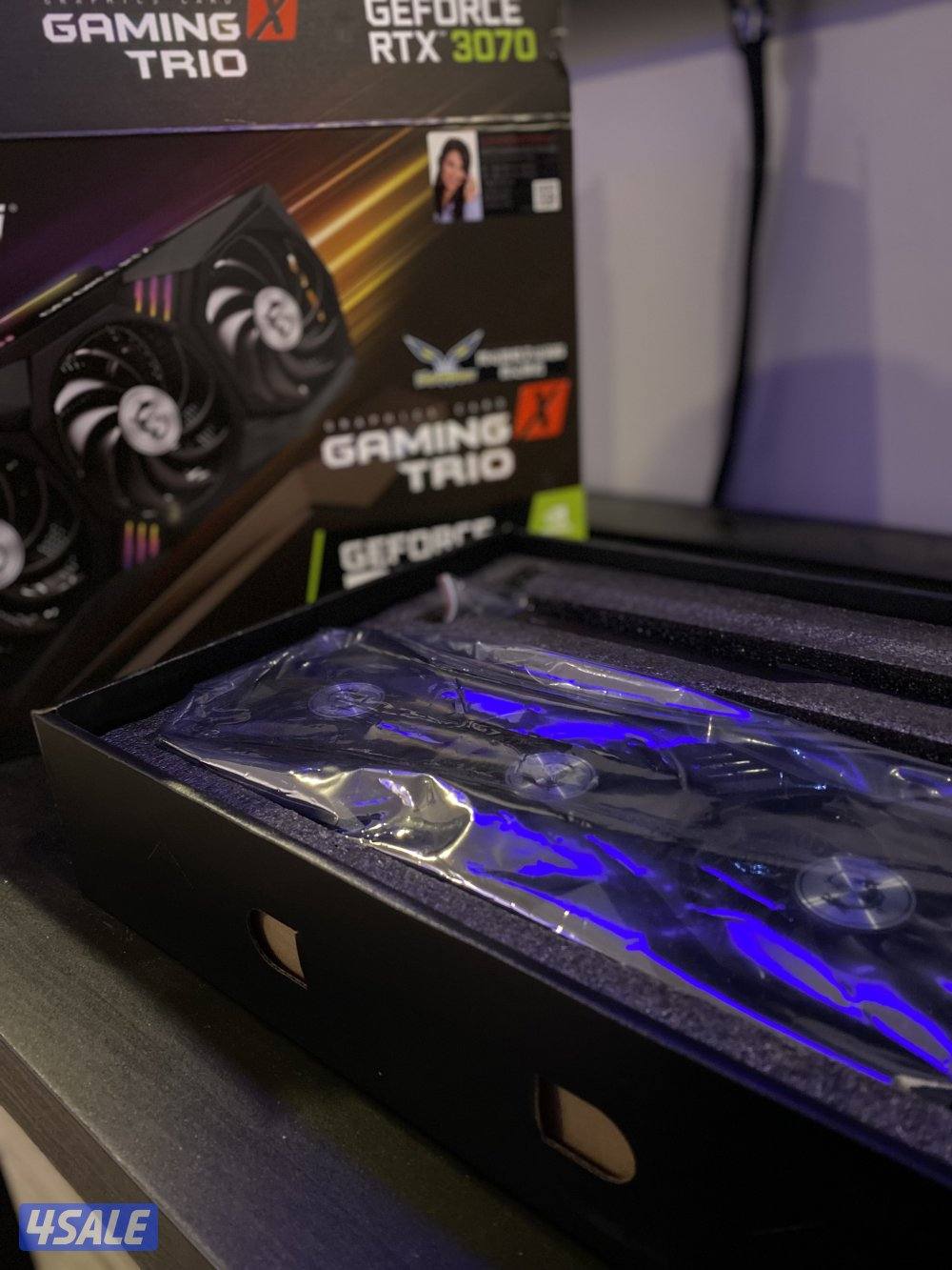 كرت شاشة 3070 مستعمل و نظيف مع كرتونه و كامل اغراضه1