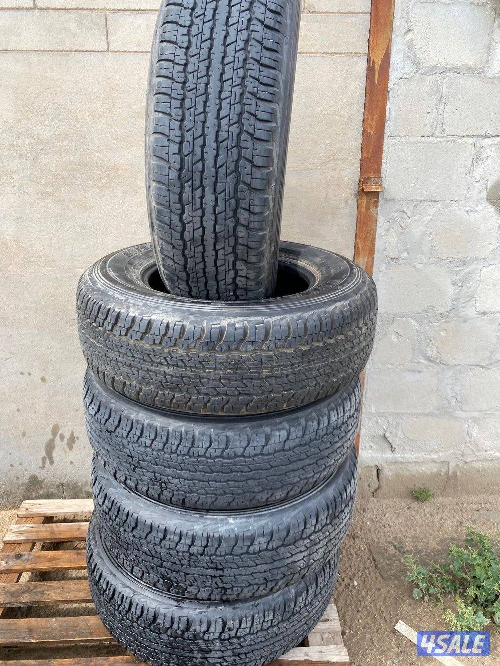 لبيع طقم  تواير مستعملة عدد5ماركة دالوب 17/70/265صنع 20222