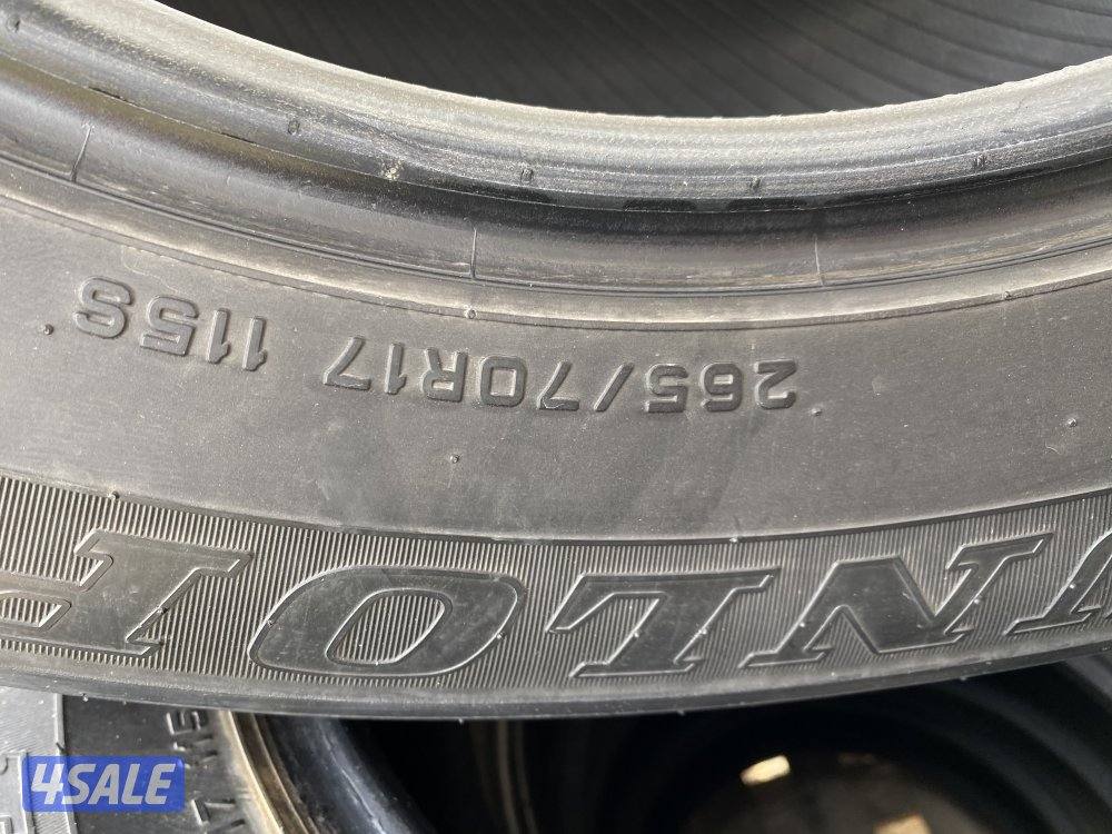 لبيع طقم  تواير مستعملة عدد5ماركة دالوب 17/70/265صنع 20224