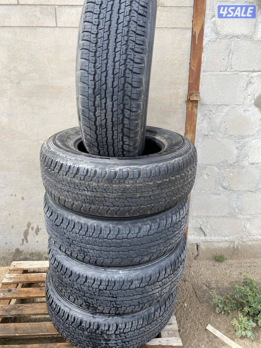 لبيع طقم  تواير مستعملة عدد5ماركة دالوب 17/70/265صنع 20225