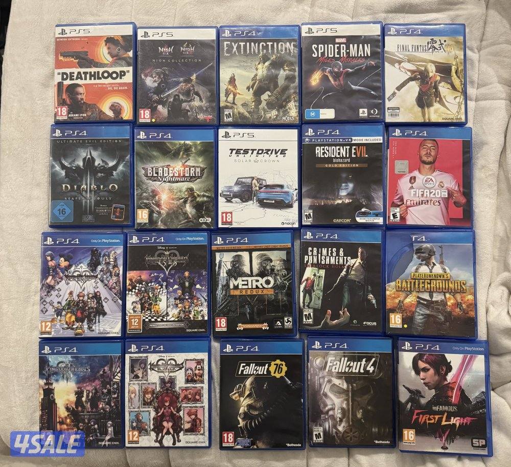 البيع سيديات بلايستيشن 4 و 5 المجموعة كاملة بالجملة0