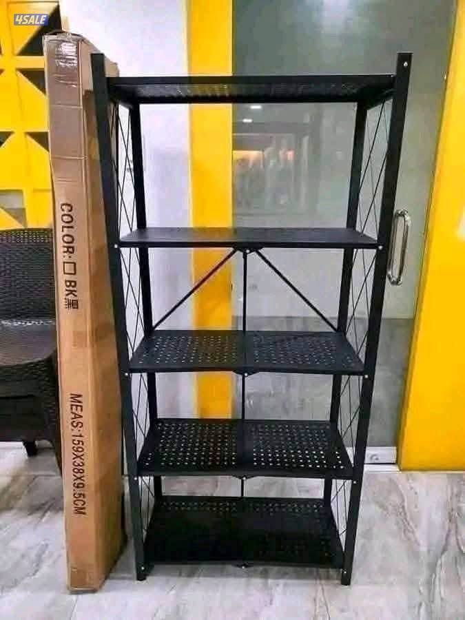5-Tier Heavy Duty Folding Metal Storage Shelf Rack2