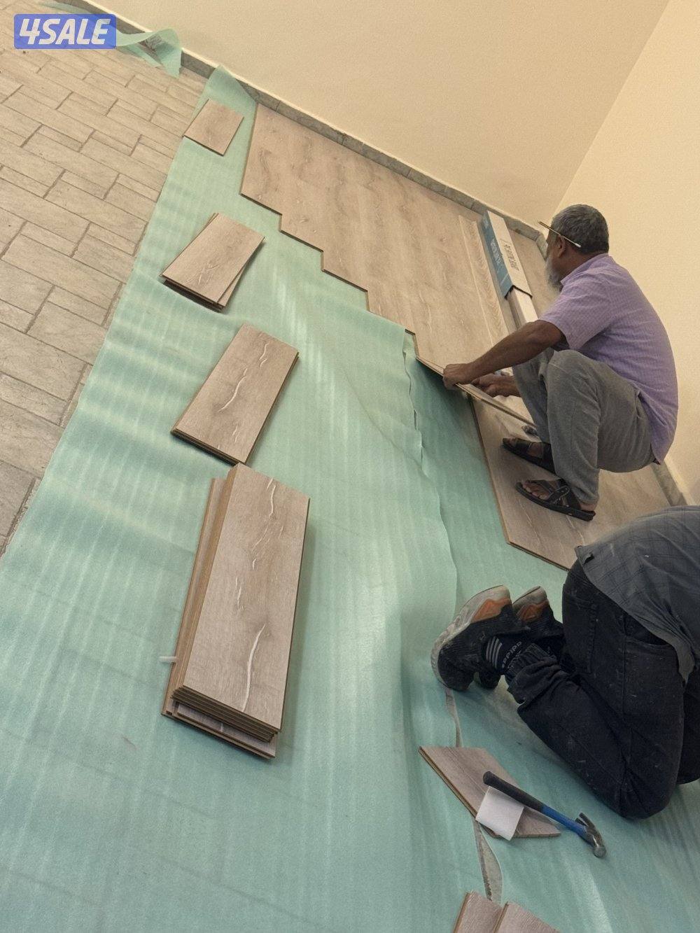 Wood parquet plastic vinyl flooring wallpaper skating wall panel decor5