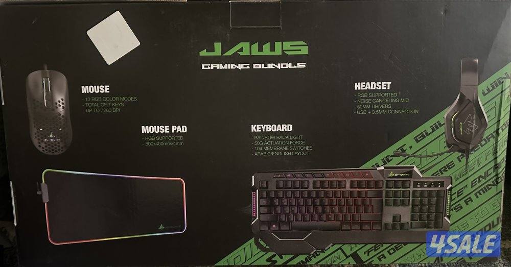 ماوس + ماوس باد + كيبورد + سماعة راس0