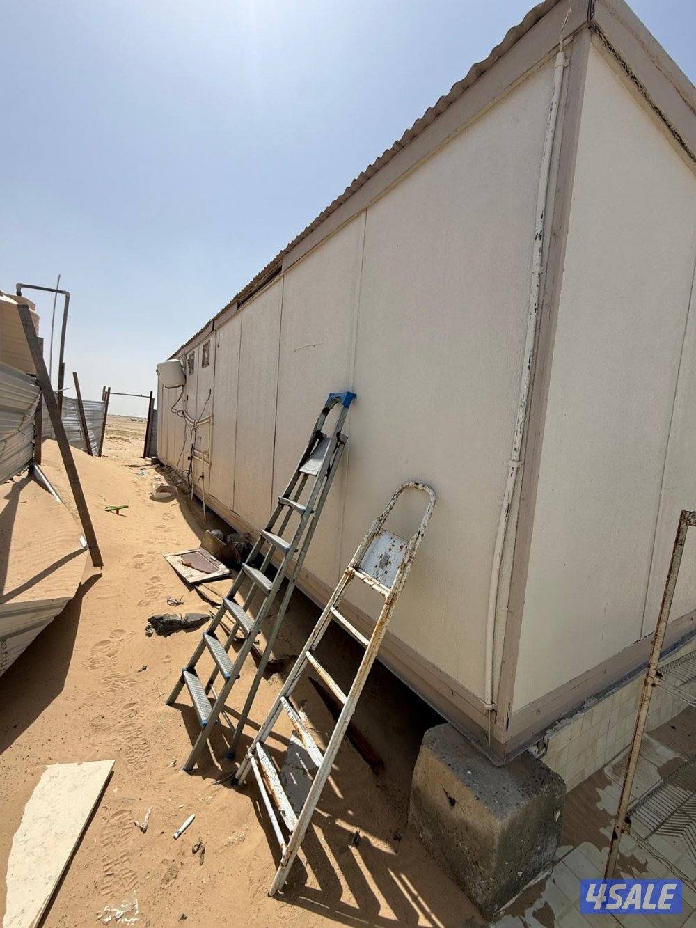 بيعه سريعة شاليه ثابت 12x4خشب بحالة جيده غرفة وحمام وصالة ومطبخ تحضيري3