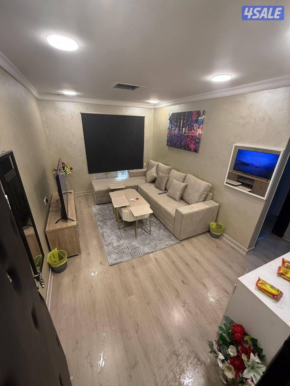 شقق للايجار خلو وفاضي غرفة وصالة ومطبخ وحمام تشطيب سوبر لوكس5