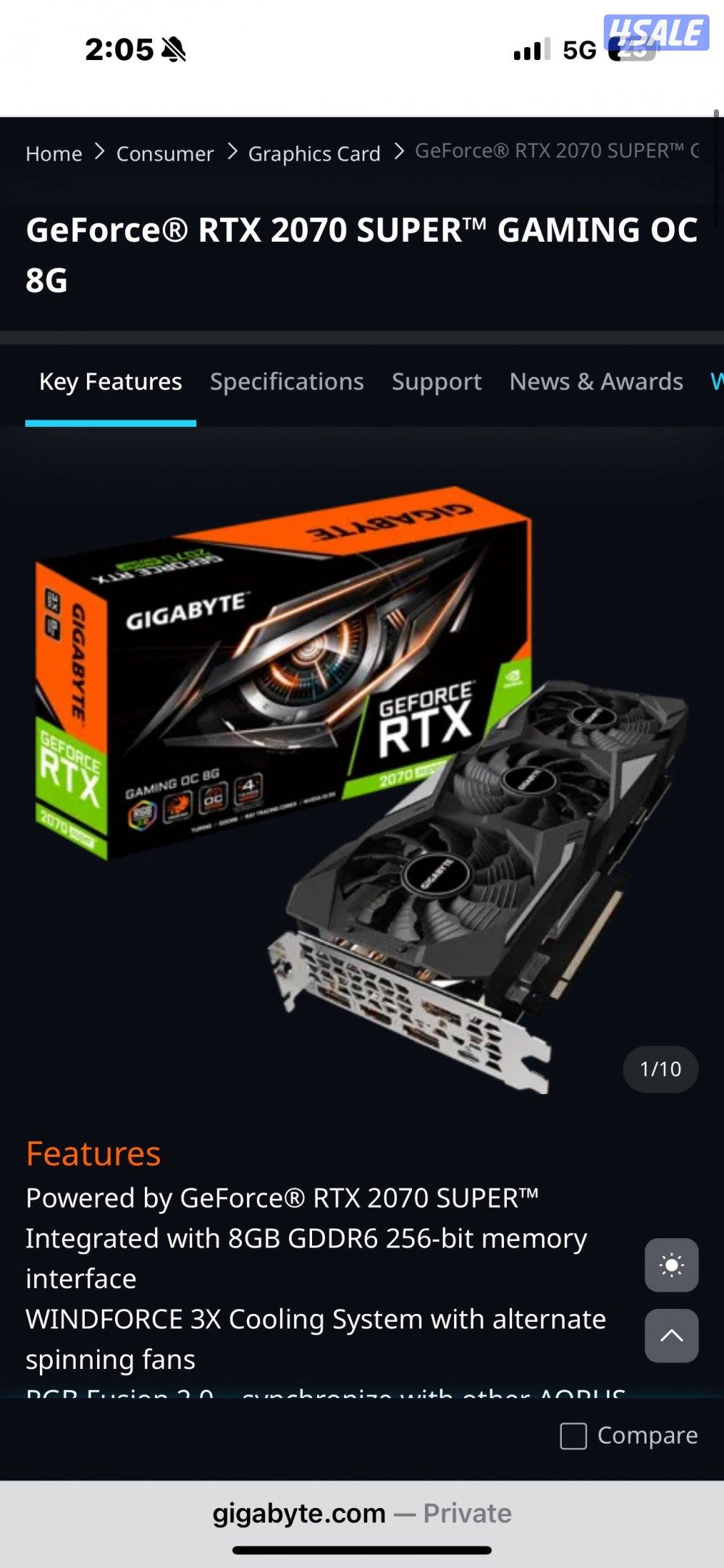 GeForce® RTX 2070 SUPER™ GAMING OC 8G0
