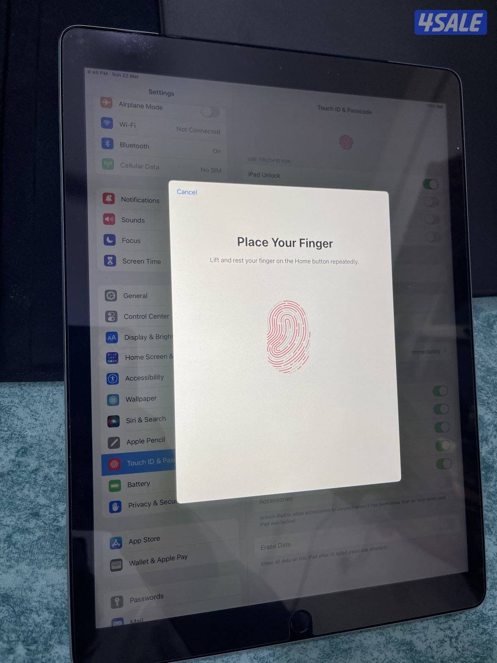 ايباد ابل برو12.9 انش 128 قيقا شريحة نظيف مو مفتوح1