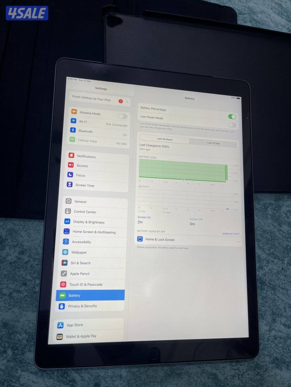 ايباد ابل برو12.9 انش 128 قيقا شريحة نظيف مو مفتوح3