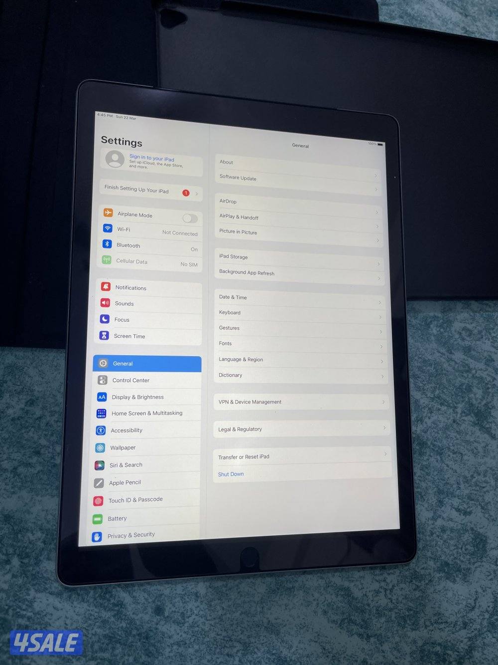 ايباد ابل برو12.9 انش 128 قيقا شريحة نظيف مو مفتوح6