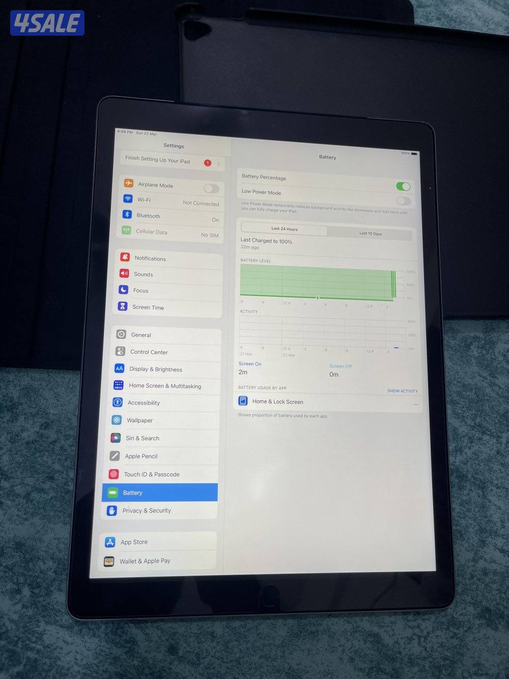 ايباد ابل برو12.9 انش 128 قيقا شريحة نظيف مو مفتوح9