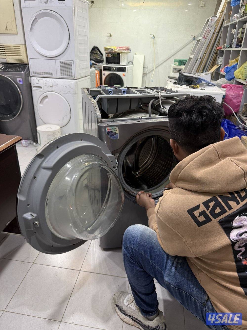 تصليح غسالات اتوماتيك صيانة  غسالة و نشافة  فني1