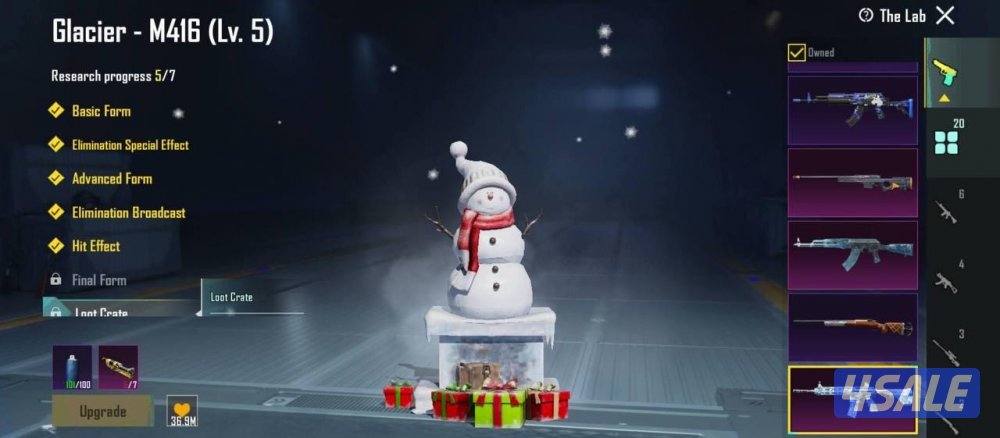 حساب قوي وفيه ام فور ثلجي وايكيه ثلجي وا ump ثلجي وفيه ٢٠ سلاح مطور5