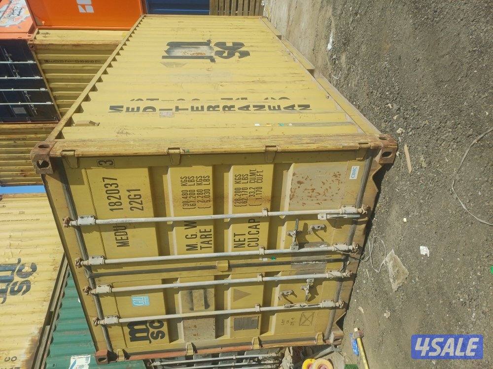 يوجد جميع انواع الحاويات للشحن والتخزين وجميع الاغراض 20 قدم 40 قدم سق7