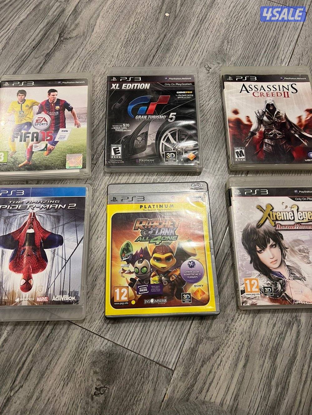 للبيع سيديات بليستيشن 4 و 3 واكس بوكس 16