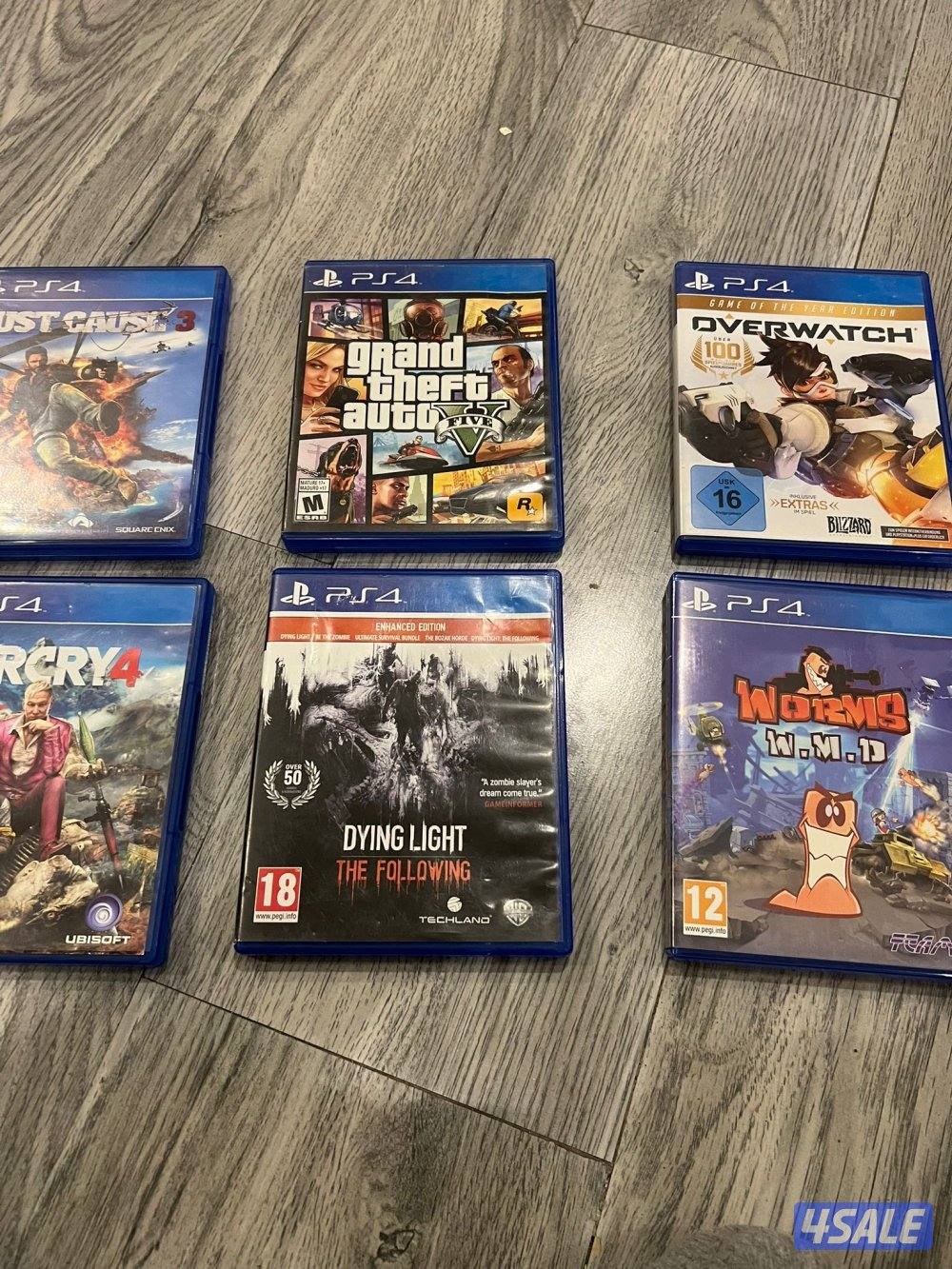 للبيع سيديات بليستيشن 4 و 3 واكس بوكس 18