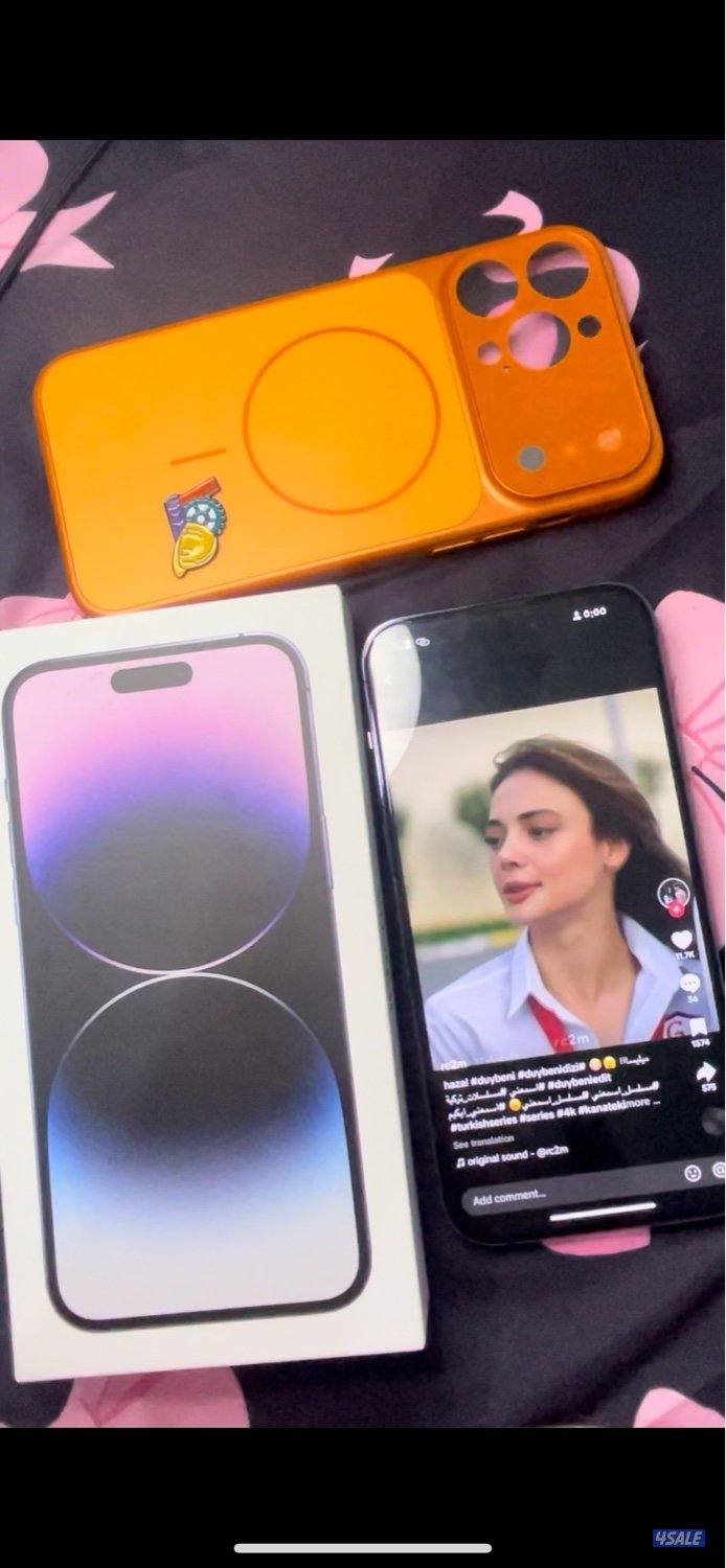 ايفون ١٤ برو ماكس نظيف معاه شحن وكفرين6