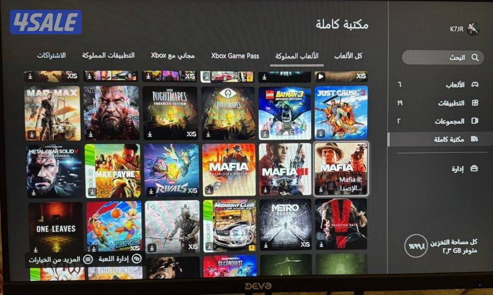 حساب اكسبوكس رباعي فيه ميه لعبه قويه و فيه حساب فورت مليان سكنات4