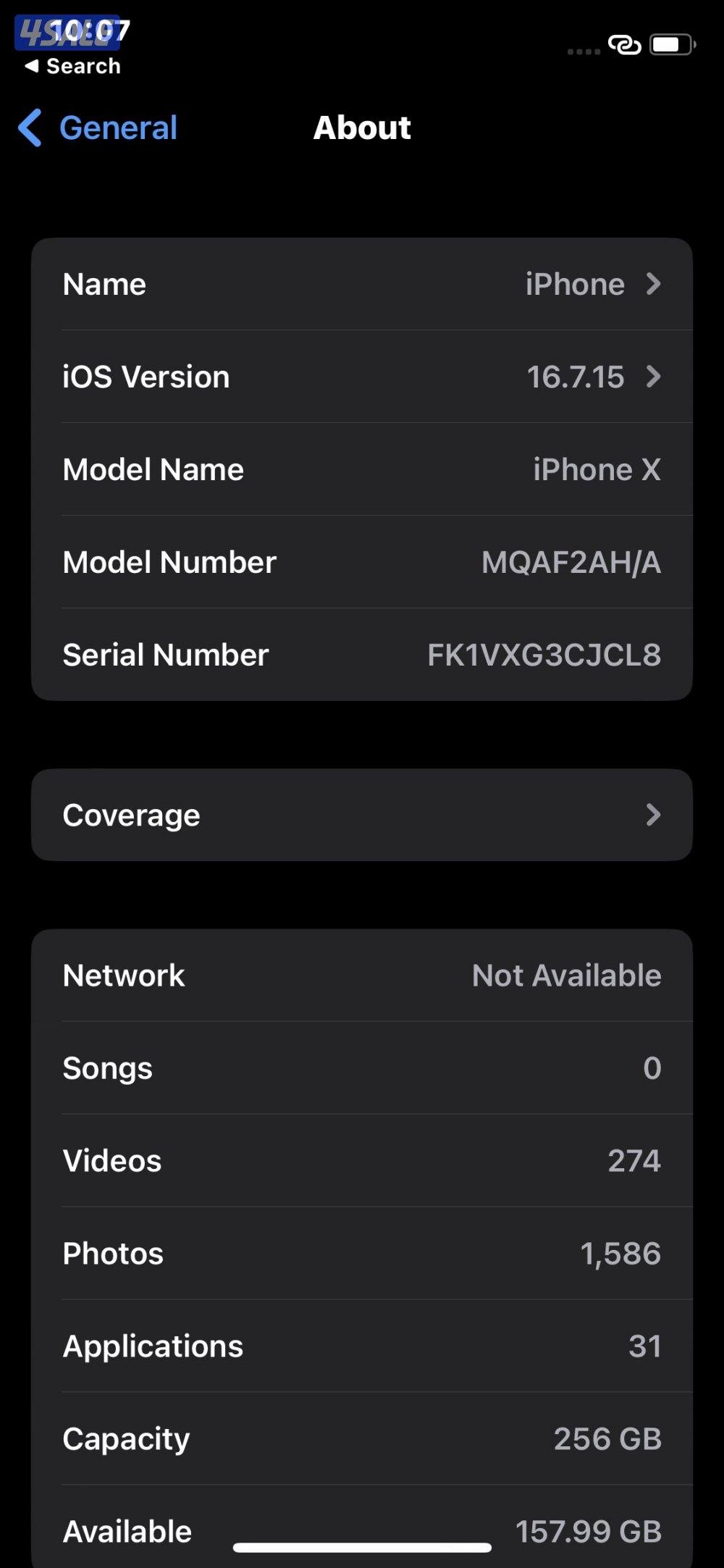 IPHONE X(perfect condition - volume buttons not working)0
