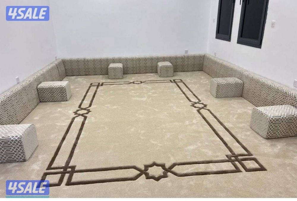 سجاد قص ونقشات حفر يدوي وتفصيل مساند ضهر وتركيب ارضيات باركية بلاستك9