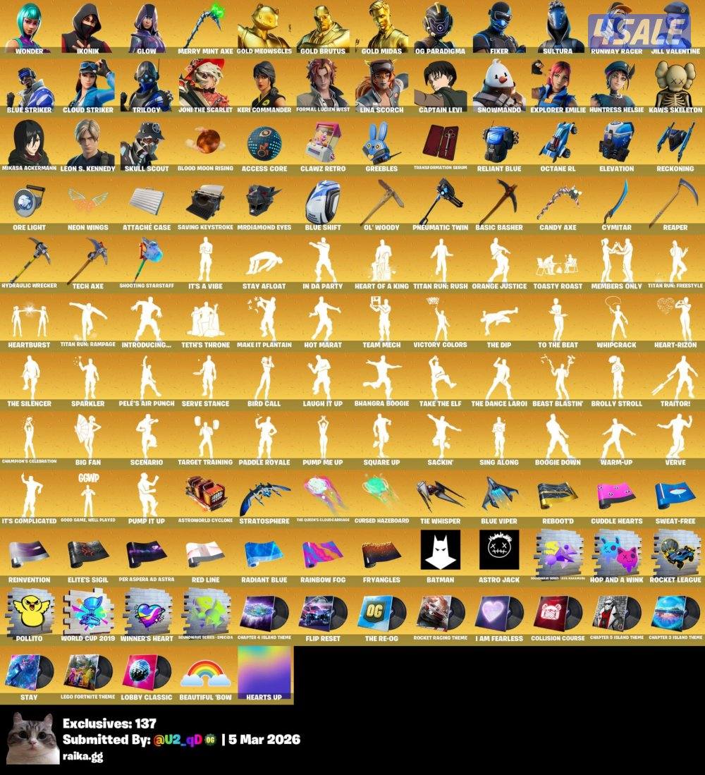 حساب فورت نايت 455سكن اساسي0