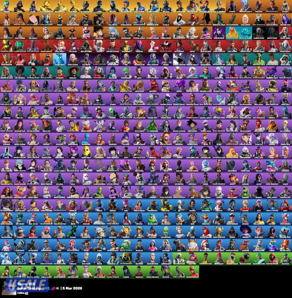 حساب فورت نايت 455سكن اساسي1