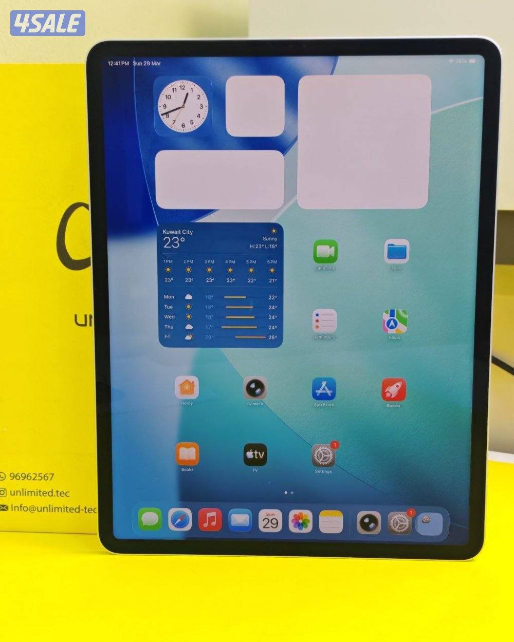 ايباد برو 129 الجيل الخامس M1 – 256 GB – فضي مستعمل كالجديد7