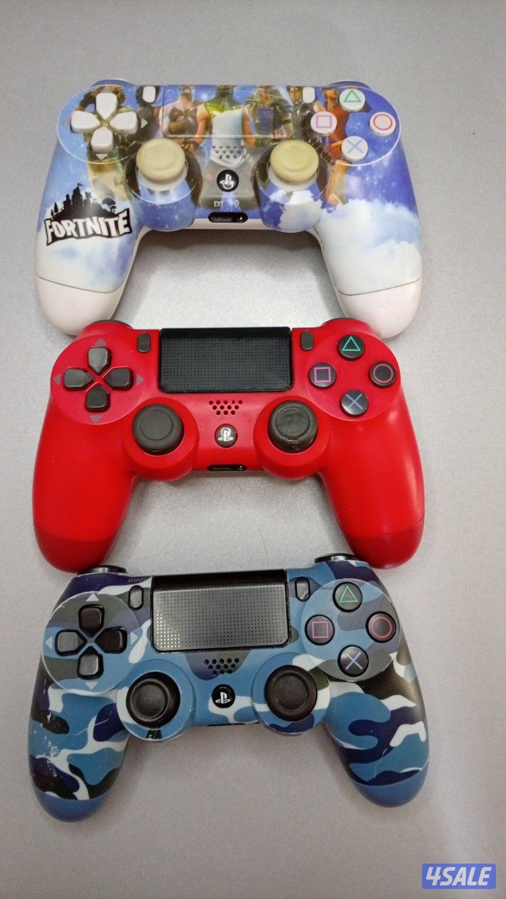 يدات بلاستيشن فور جديده استعمال خفيف جدآ الوحده على 4.500 بس0