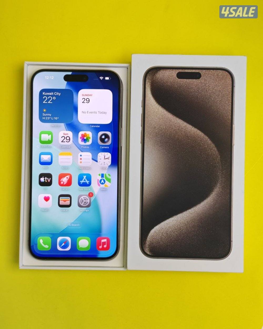 ايفون 15 برو ماكس 512 جيجا – بطارية 83% تيتانيوم طبيعي مستعمل كالجديد1