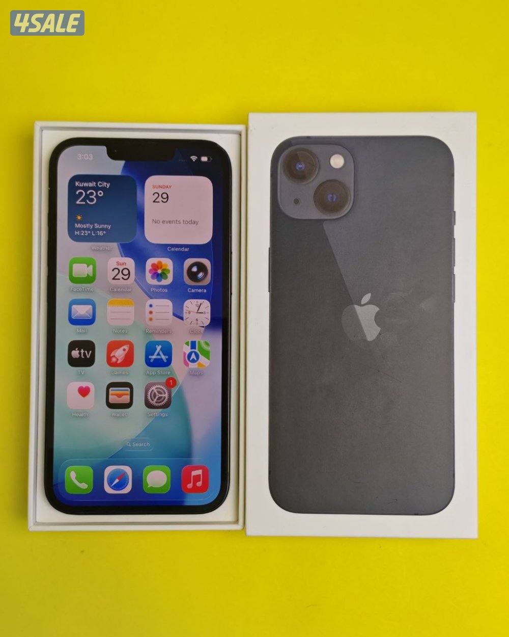 ايفون 13 – 512 جيجا – أسود بطارية 83% مستعمل نظيف0