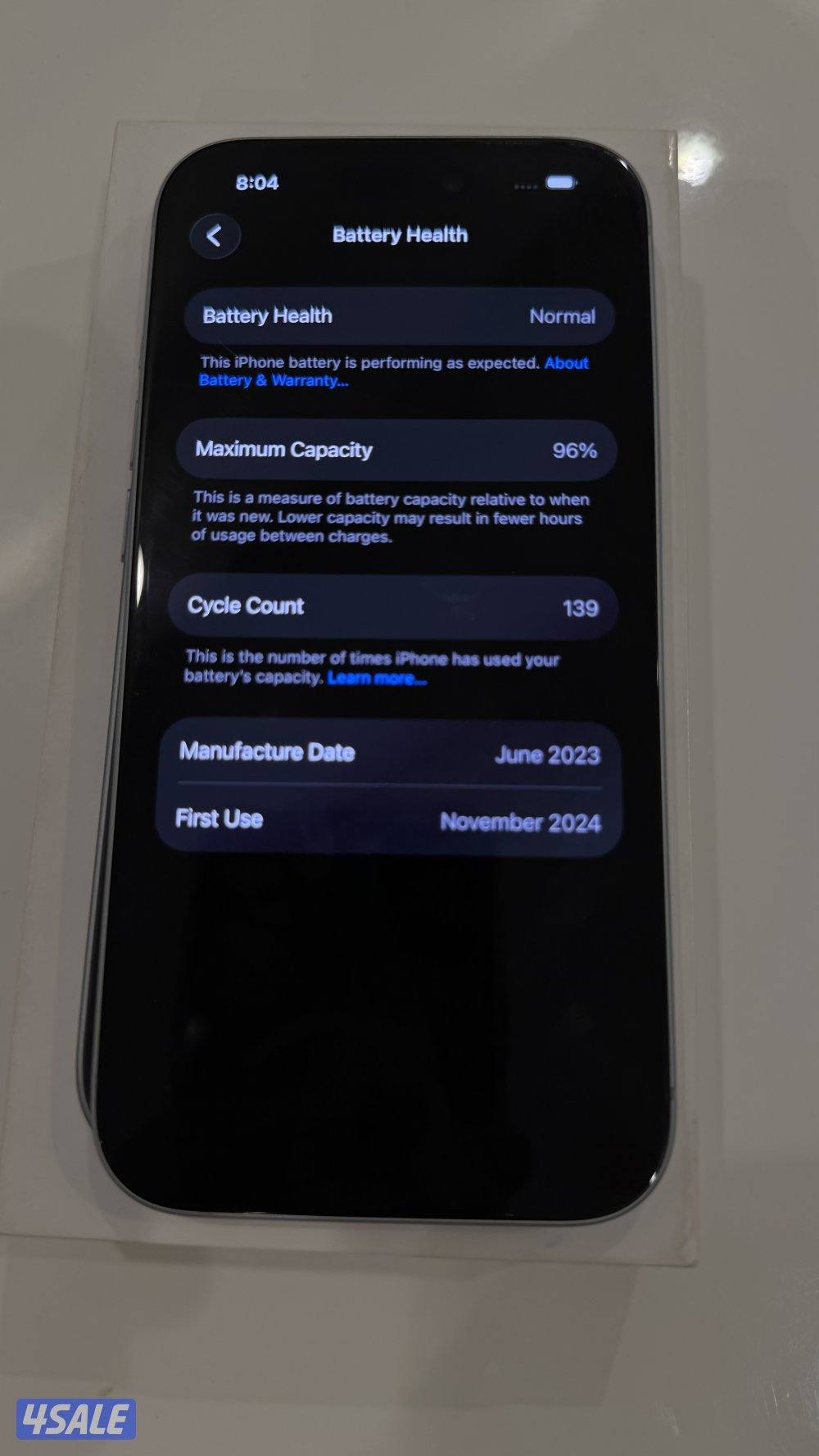 Iphone 15 ايفون ١٥ للبيع حالته فوق الممتاز1