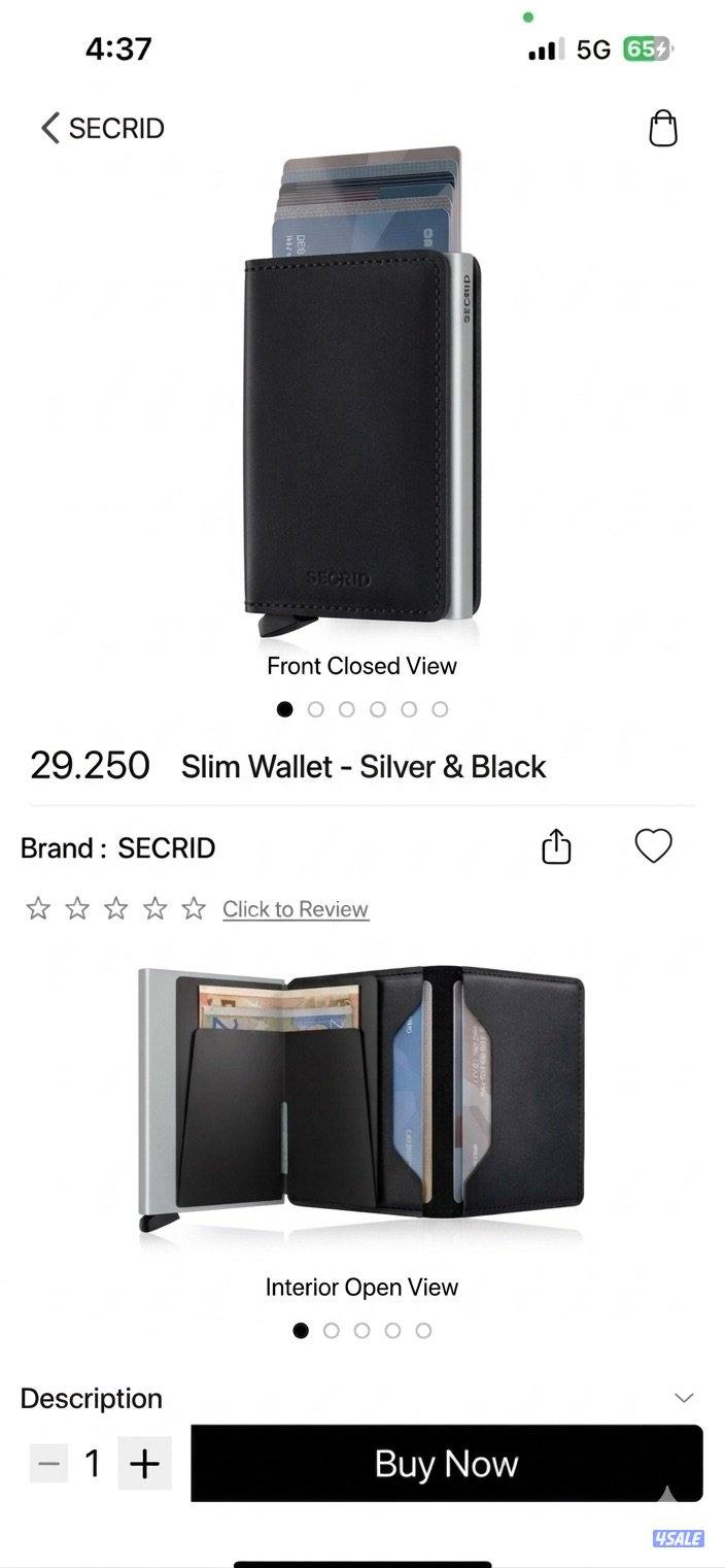 Secrid Slim Wallet – Silver & Black (Original)1