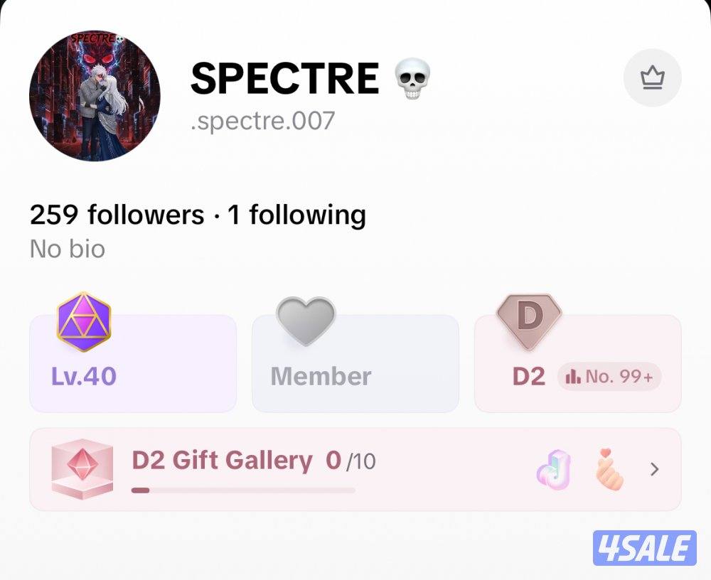 Tiktok account Level 400