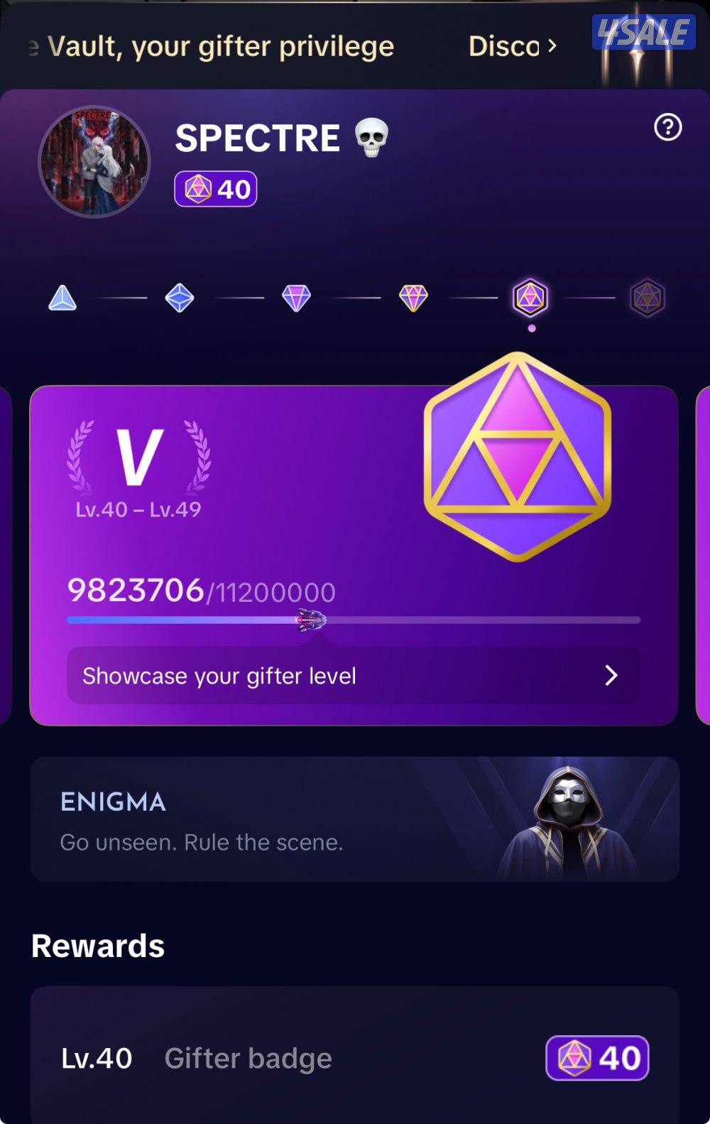 Tiktok account Level 401