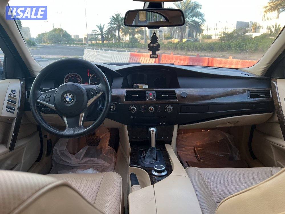 بي ام 2007 حجم 530i  بحالة ممتازة تامين سنة ماشي ٢٠٠ ألف5