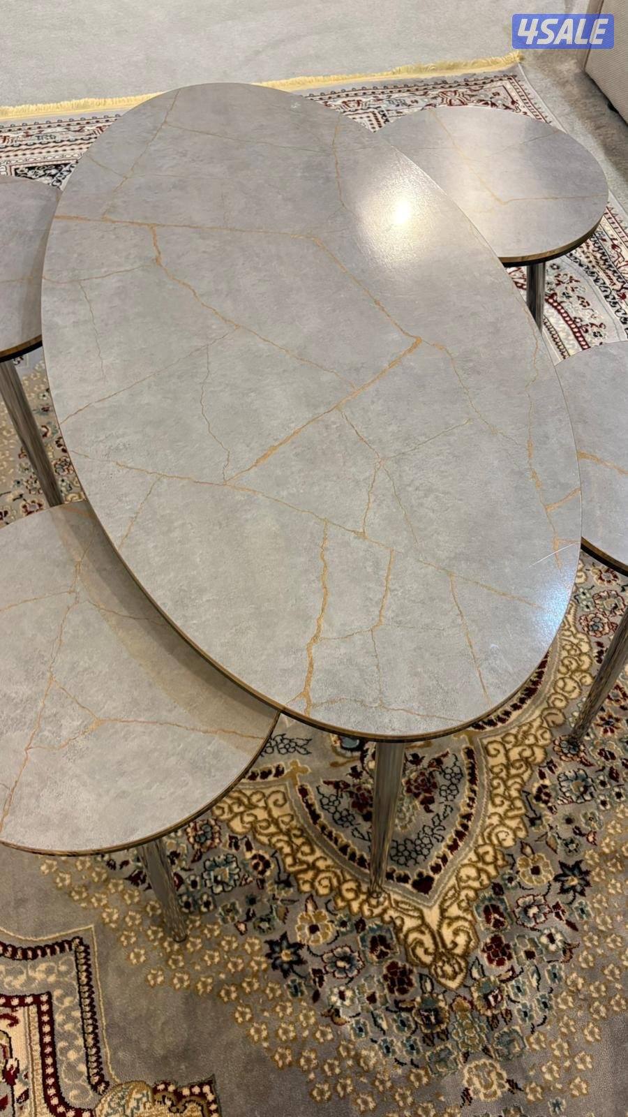 طاوله تلفزيون و طاوله وسط ارجل ستيل3