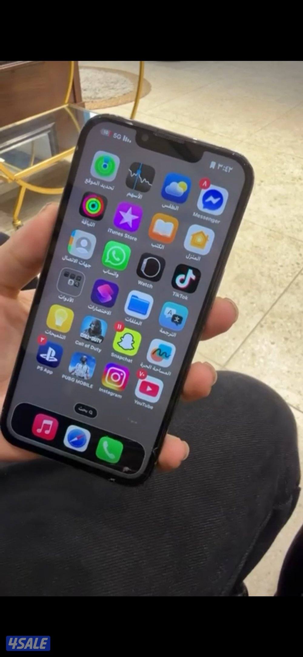 ايفون 13 برو مبدل بطاريه و كميره و شاشه 256 قيقا معه كل اغرضه0