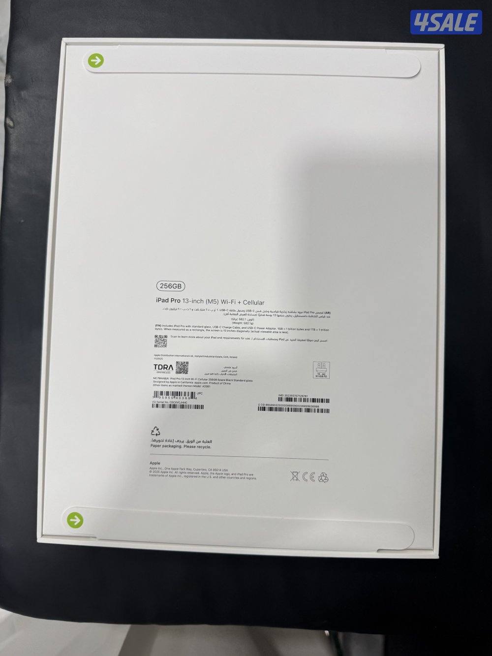 ايباد برو 13 انشM5 شريحه جديدبالكرتون0