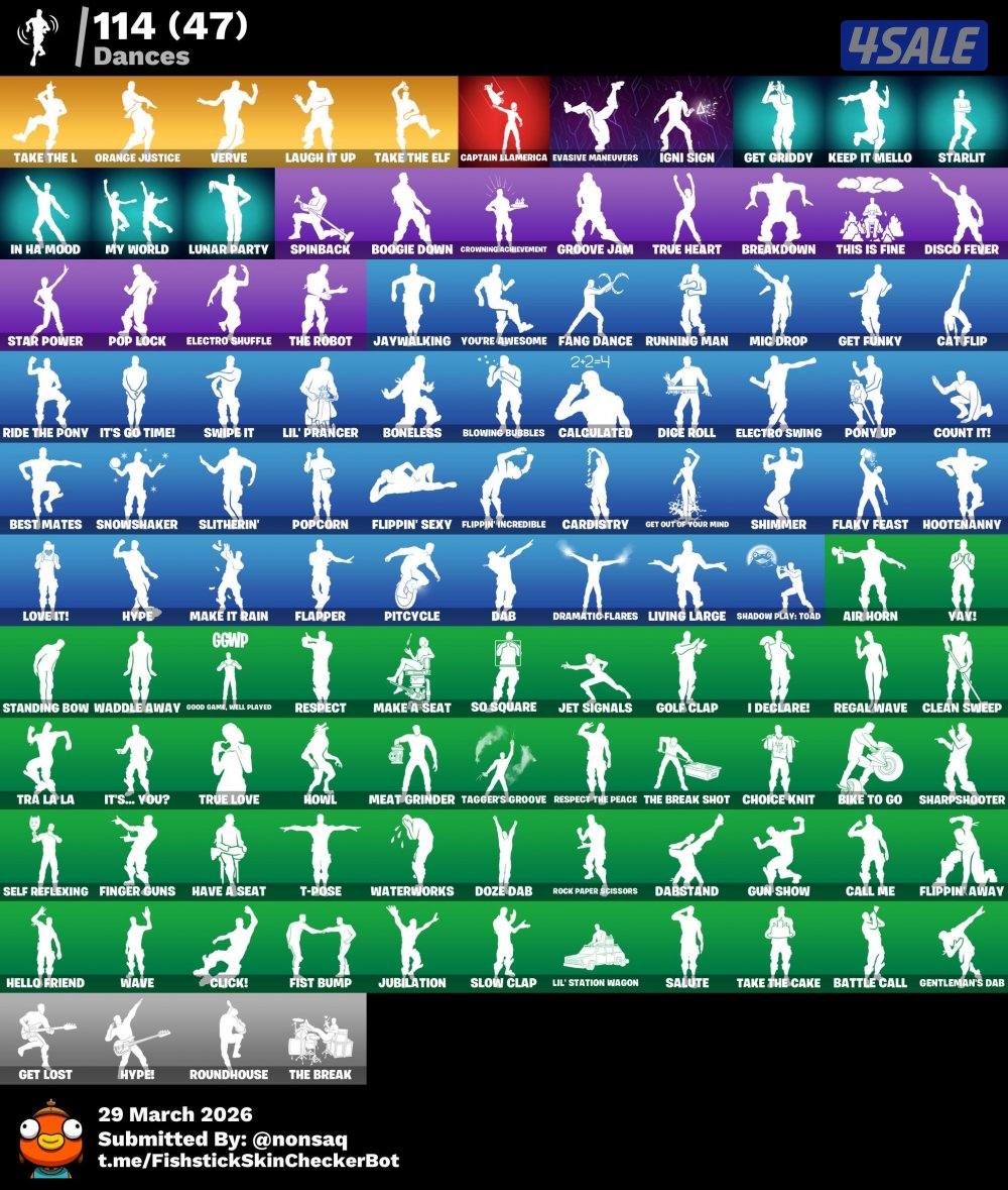 حساب فورت نايت نادر سيزون 3 ( 89 سكن )6