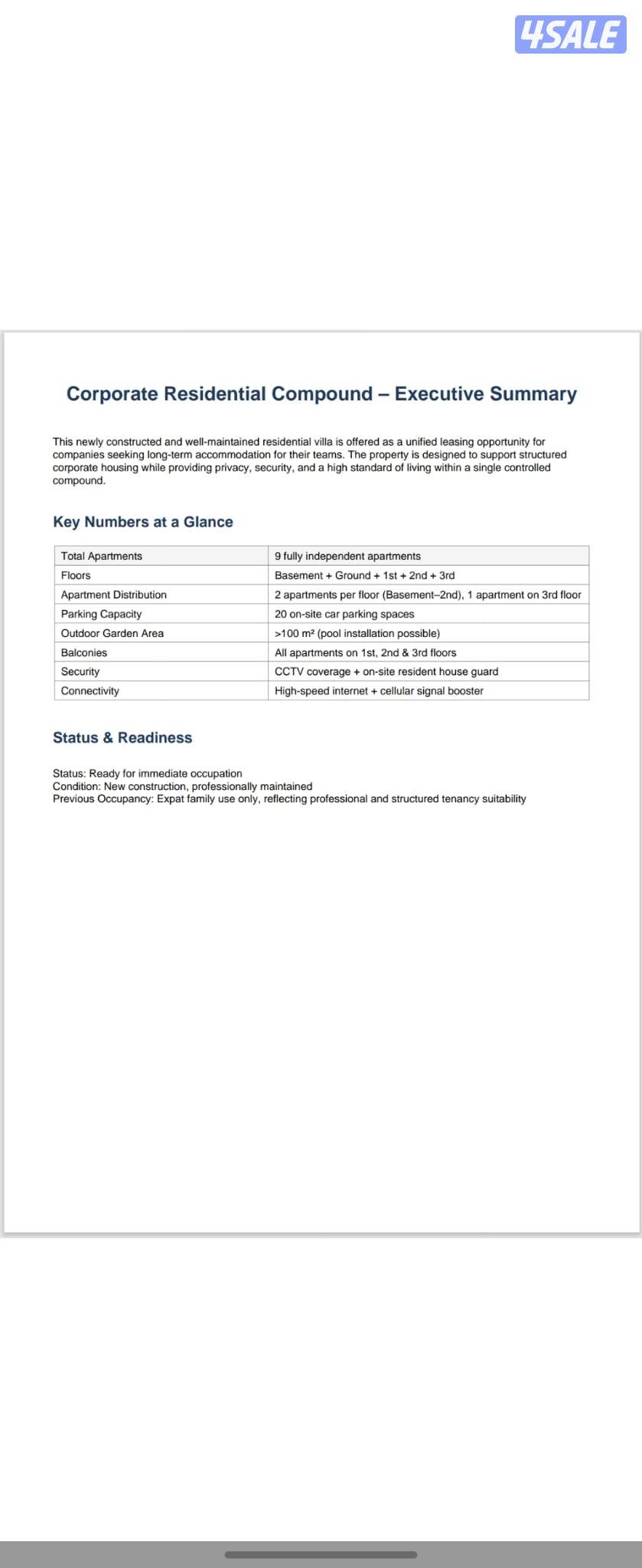 corporate residential compound/ company employees0