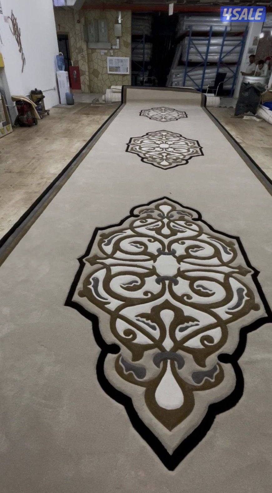 تبيع جميع أنواع الموكيت مشجر ساده فندقي بأسعار الجمله نقشات حفر يدوي8