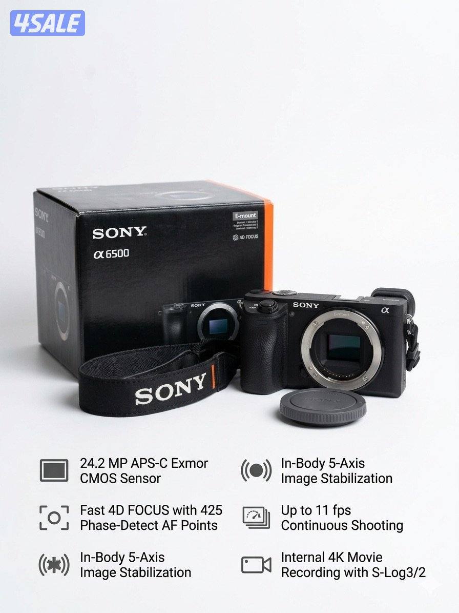 Sony a6500 mirrorless camera in excellent condition0