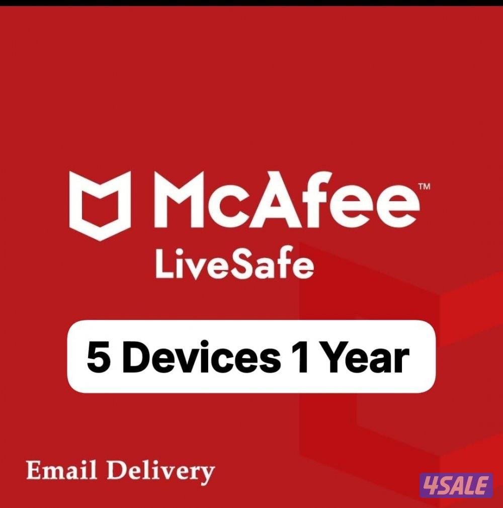 McAfee Antivirus 5 devices 1 Year0